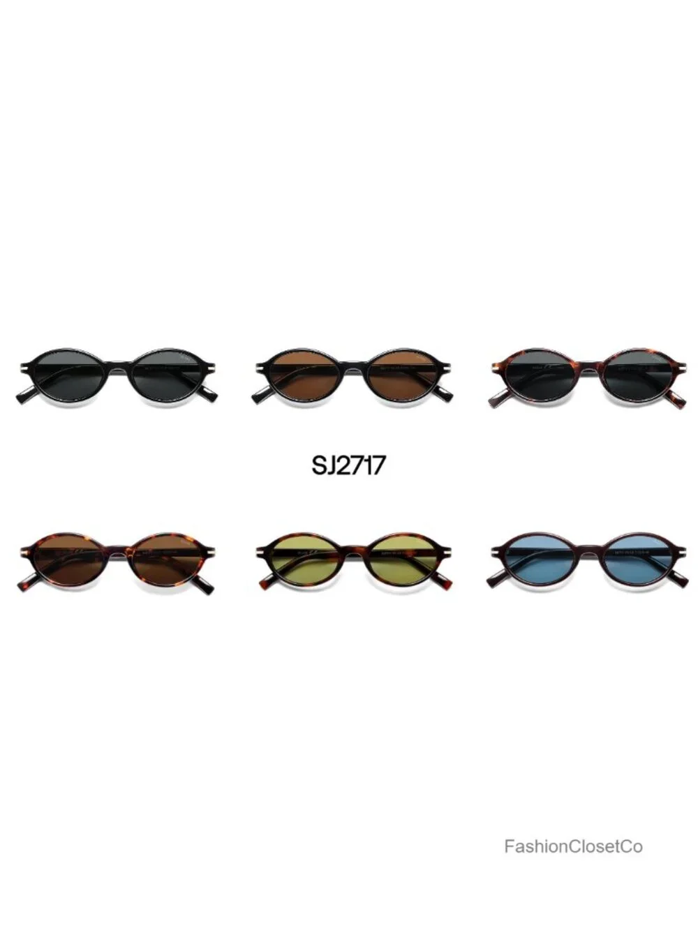 Trendy Narrow Oval Polarized Sunglasses Retro 90s Y2k Small Round